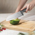 Set 5 cutite cu suport patrat Berlinger Haus, Anthracite, inox/bambus, antracit mat/natur