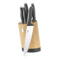 Set 5 cutite cu suport rotund Berlinger Haus, Anthracite, inox/bambus, antracit mat/natur