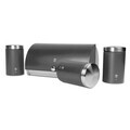 Set cutie pentru paine si 3 recipiente Berlinger Haus, Anthracite, 38.5x28x18.5 cm, inox, antracit mat/argintiu