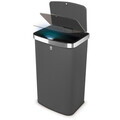 Cos de gunoi cu senzor Berlinger Haus, Anthracite, 38.5x28.5x65 cm, 60 L, otel, antracit mat