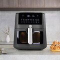 Friteuza cu aer cald si fereastra Berlinger Haus, Anthracite, 38.8x30x32.4 cm, 8 L, 1650W, antracit mat
