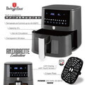 Friteuza cu aer cald si fereastra Berlinger Haus, Anthracite, 38.8x30x32.4 cm, 8 L, 1650W, antracit mat