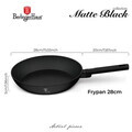 Tigaie Berlinger Haus, Matte Black, 28 cm, 2.4 L, aluminiu forjat, negru
