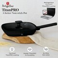 Tigaie grill cu capac Berlinger Haus, Matte Black, 28 cm, 2.1 L, aluminiu forjat, negru