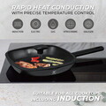 Tigaie grill cu capac Berlinger Haus, Matte Black, 28 cm, 2.1 L, aluminiu forjat, negru