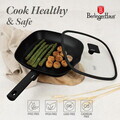 Tigaie grill cu capac Berlinger Haus, Matte Black, 28 cm, 2.1 L, aluminiu forjat, negru