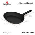 Tigaie pentru peste Berlinger Haus, Matte Black, 35 cm, aluminiu forjat, negru