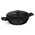 Oala cu capac Berlinger Haus, Matte Black, 28 cm, 3.8 L, aluminiu forjat, negru