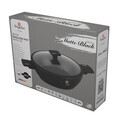Oala cu capac Berlinger Haus, Matte Black, 28 cm, 3.8 L, aluminiu forjat, negru
