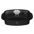 Tava cu capac Berlinger Haus, Matte Black, 32x21x10.6 cm, 6 L, aluminiu turnat, negru mat