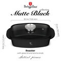 Tava cu capac Berlinger Haus, Matte Black, 32x21x10.6 cm, 6 L, aluminiu turnat, negru mat