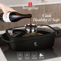 Tava cu capac Berlinger Haus, Matte Black, 32x21x10.6 cm, 6 L, aluminiu turnat, negru mat