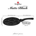 Tigaie pentru clatite, 7 forme Berlinger Haus, Black Rose, 26 cm, aluminiu turnat, negru
