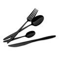 Set tacamuri 24 piese Berlinger Haus, Matte Black, model rotunjit, inox, negru