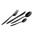 Set tacamuri 24 piese Berlinger Haus, Matte Black, model rotunjit, inox, negru