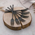 Set tacamuri 24 piese Berlinger Haus, Matte Black, model patrat, inox, negru