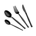 Set tacamuri 24 piese Berlinger Haus, Matte Black, model patrat, inox, negru