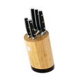 Set 5 cutite cu suport Berlinger Haus, Matte Black, inox/bambus, negru/natur