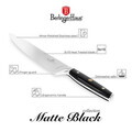 Set 5 cutite cu suport Berlinger Haus, Matte Black, inox/bambus, negru/natur