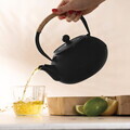 Ceainic Berlinger Haus, Matte Black, 1.2 L, fonta, negru/natur