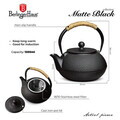 Ceainic Berlinger Haus, Matte Black, 1.2 L, fonta, negru/natur
