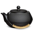 Ceainic Berlinger Haus, Matte Black, 1.2 L, fonta, negru/natur