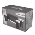 Set cutie pentru paine si 3 recipiente Berlinger Haus, Matte Black, 38.5x28x18.5 cm, inox, negru/argintiu
