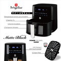 Friteuza cu aer cald si fereastra Berlinger Haus, Matte Black, 5 L, 1400W, negru mat