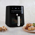 Friteuza cu aer cald si fereastra Berlinger Haus, Matte Black, 38.8x30x32.4 cm, 8 L, 1650W, negru mat