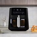 Friteuza cu aer cald si fereastra Berlinger Haus, Matte Black, 38.8x30x32.4 cm, 8 L, 1650W, negru mat