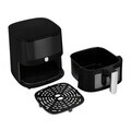 Friteuza cu aer cald si fereastra Berlinger Haus, Matte Black, 38.8x30x32.4 cm, 8 L, 1650W, negru mat