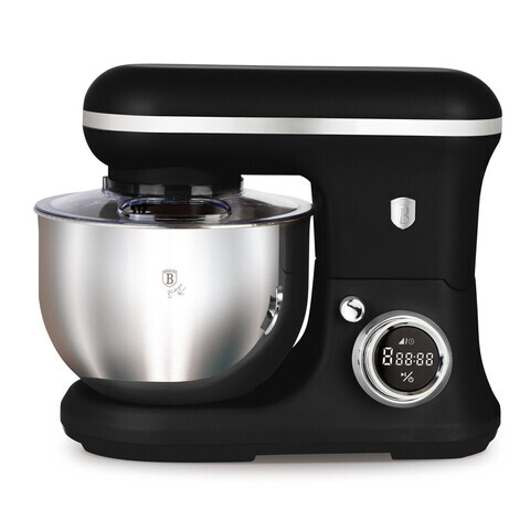 Robot de bucatarie digital Berlinger Haus, Matte Black, 1500W, inox/plastic, negru/argintiu