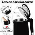 Ceainic electric cu pereti dubli Berlinger Haus, Matte Black, 1.7 L, plastic/inox, negru mat