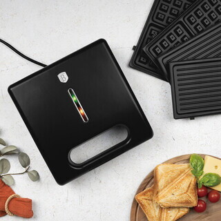 Negru mat, Sandwich 3 in 1, 22.5x13 cm