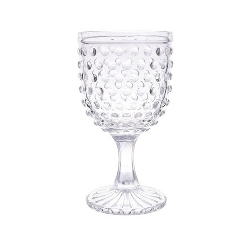 Set 6 pahare de vin Drops, InArt, 340 ml, sticla, transparent