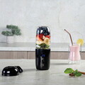 Blender cu USB Berlinger Haus, Matte Black, 120W-130W, inox/plastic, negru/transparent