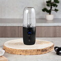 Blender cu USB Berlinger Haus, Matte Black, 120W-130W, inox/plastic, negru/transparent