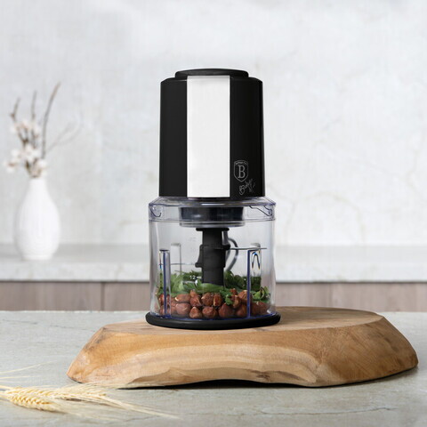 Tocator 2 in 1 Berlinger Haus, Black Silver, 600 ml, plastic, negru/transparent