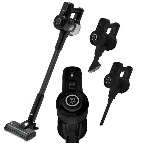 Aspirator vertical Berlinger Haus, Matte Black, 165W, 700 ml, 25x21x107 cm, negru