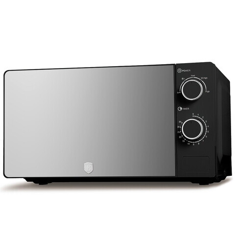 Cuptor cu microunde Berlinger Haus, Matte Black, 1100W, 20L, 44.5x24.2x32.5 cm, negru/argintiu