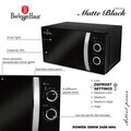 Cuptor cu microunde Berlinger Haus, Matte Black, 1200W, 20L, 45.2x26.2x33.5 cm, negru