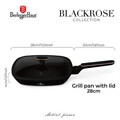 Tigaie grill cu capac Berlinger Haus, Black Rose, 28 cm, 2.1 L, aluminiu forjat, negru mat