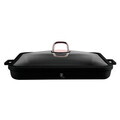 Tava grill cu capac Berlinger Haus, Black Rose, 34x34x4.5 cm, aluminiu turnat, negru