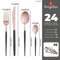 Set tacamuri 24 piese Berlinger Haus, Cutlery, inox, negru/roz