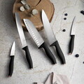 Set 5 cutite cu suport magnetic Berlinger Haus, Black Rose, inox/lemn, negru/natur