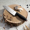 Set 5 cutite cu suport magnetic Berlinger Haus, Black Rose, inox/lemn, negru/natur