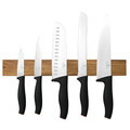 Set 5 cutite cu suport magnetic Berlinger Haus, Black Rose, inox/lemn, negru/natur