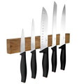 Set 5 cutite cu suport magnetic Berlinger Haus, Black Rose, inox/lemn, negru/natur