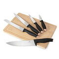 Set 5 cutite cu tocator Berlinger Haus, Black Rose, inox/bambus, negru/natur