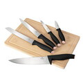 Set 5 cutite cu tocator Berlinger Haus, Black Rose, inox/bambus, negru/natur